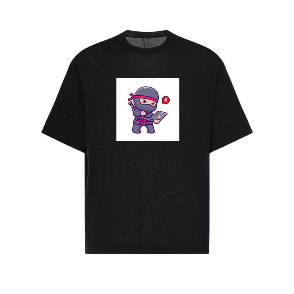 A Ninja's Cyber Strike in a Cartoon Caper T-Shirts