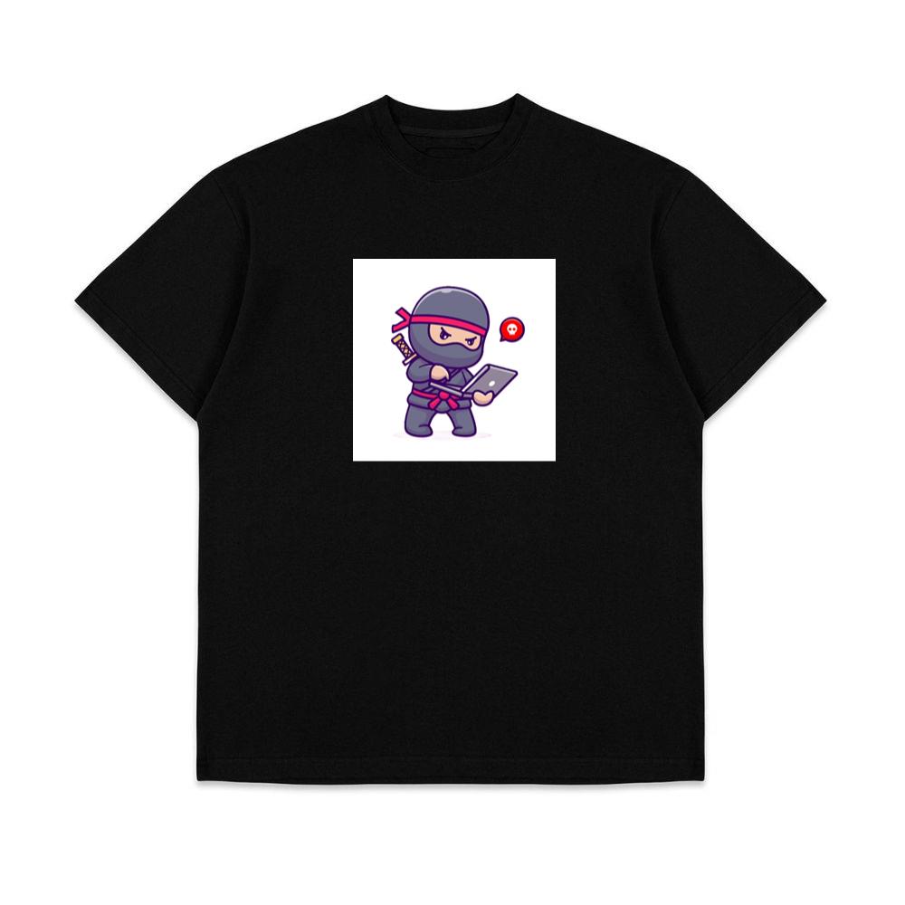 A Ninja's Cyber Strike in a Cartoon Caper T-Shirts