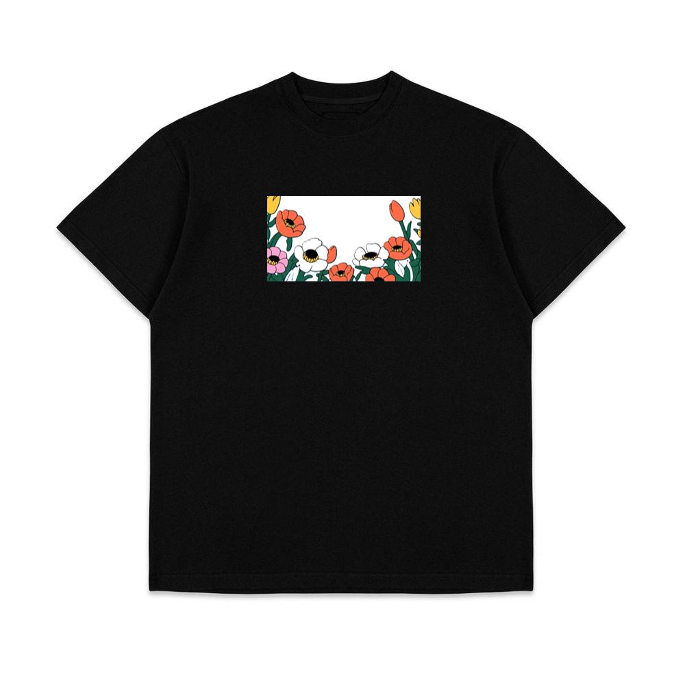 A Playful Floral Border Design T-Shirts