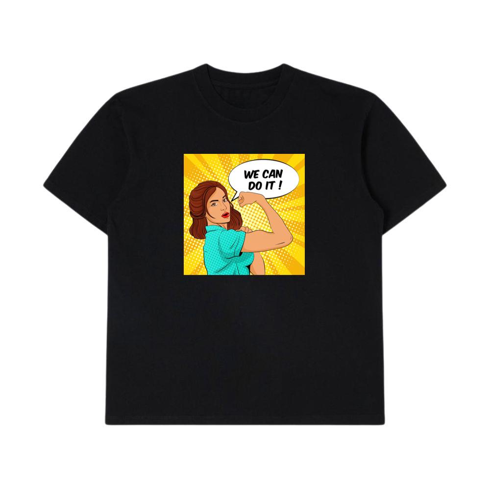 A Pop Art Study of Unity and Female Empowerment T-Shirts
