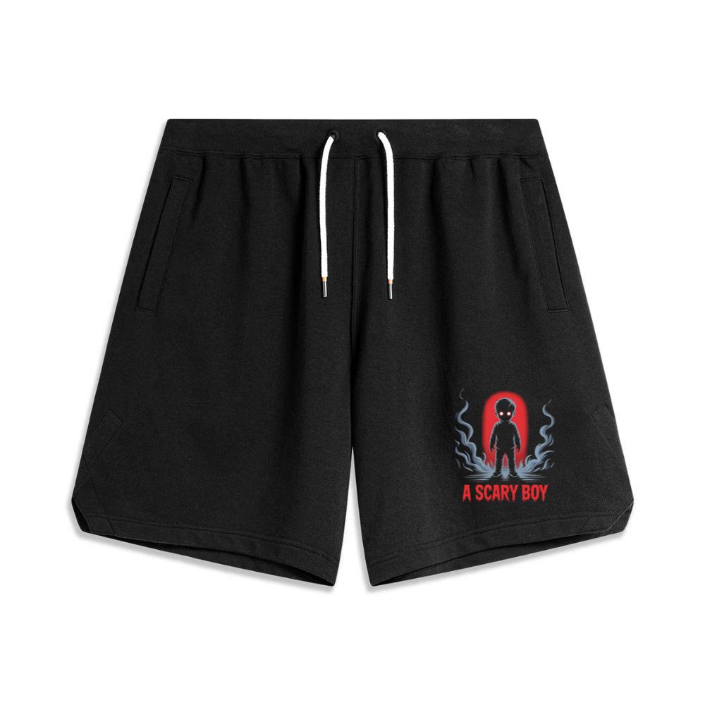 A Scary Boy Red Glow Horror Design Shorts