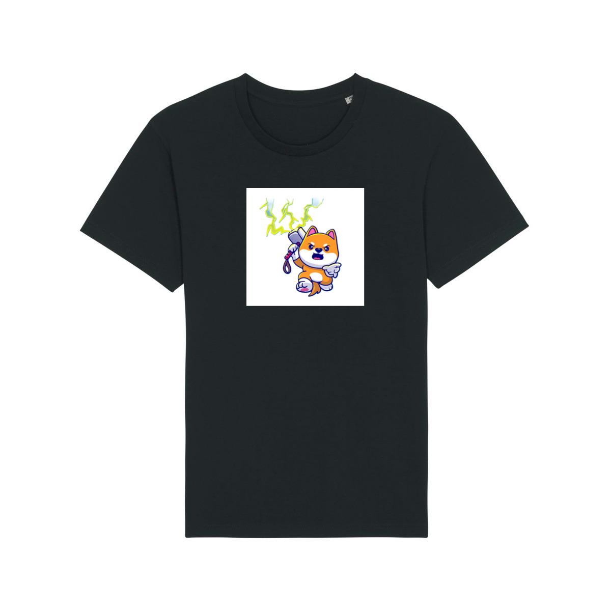 A Shiba Inu's Mjolnir Moment in a Cartoon Caper T-Shirts