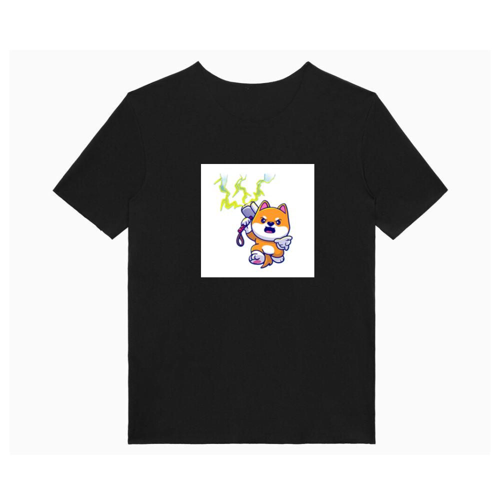 A Shiba Inu's Mjolnir Moment in a Cartoon Caper T-Shirts
