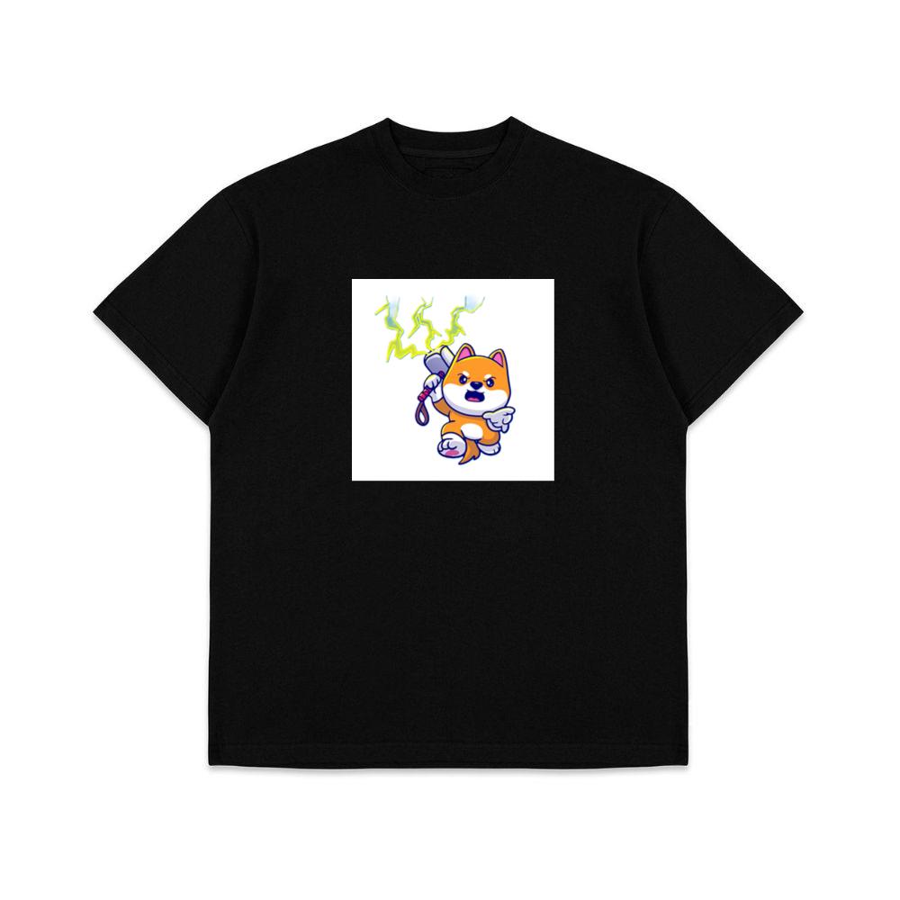 A Shiba Inu's Mjolnir Moment in a Cartoon Caper T-Shirts