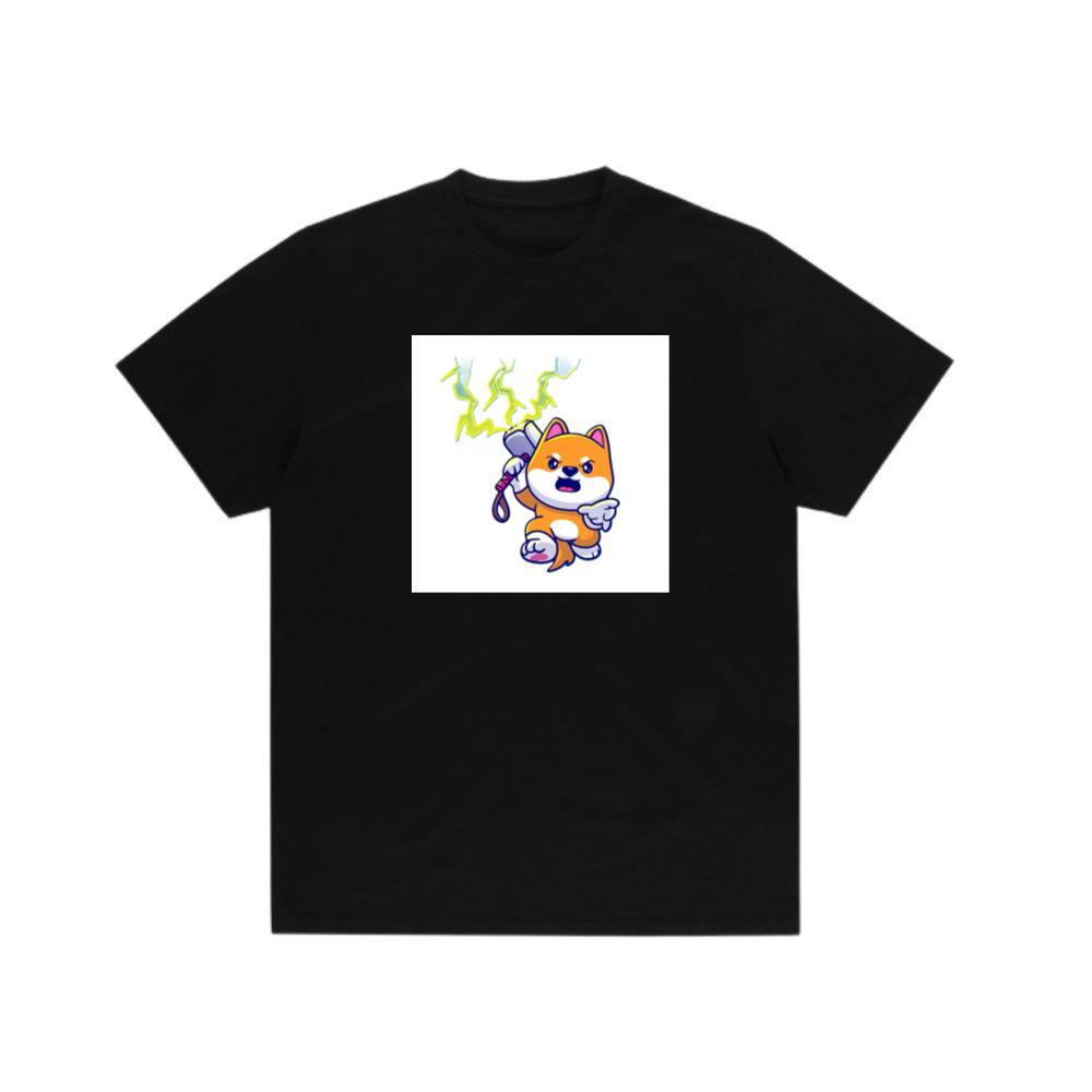 A Shiba Inus Mjolnir Moment in a Cartoon Caper TShirts Hushheroes