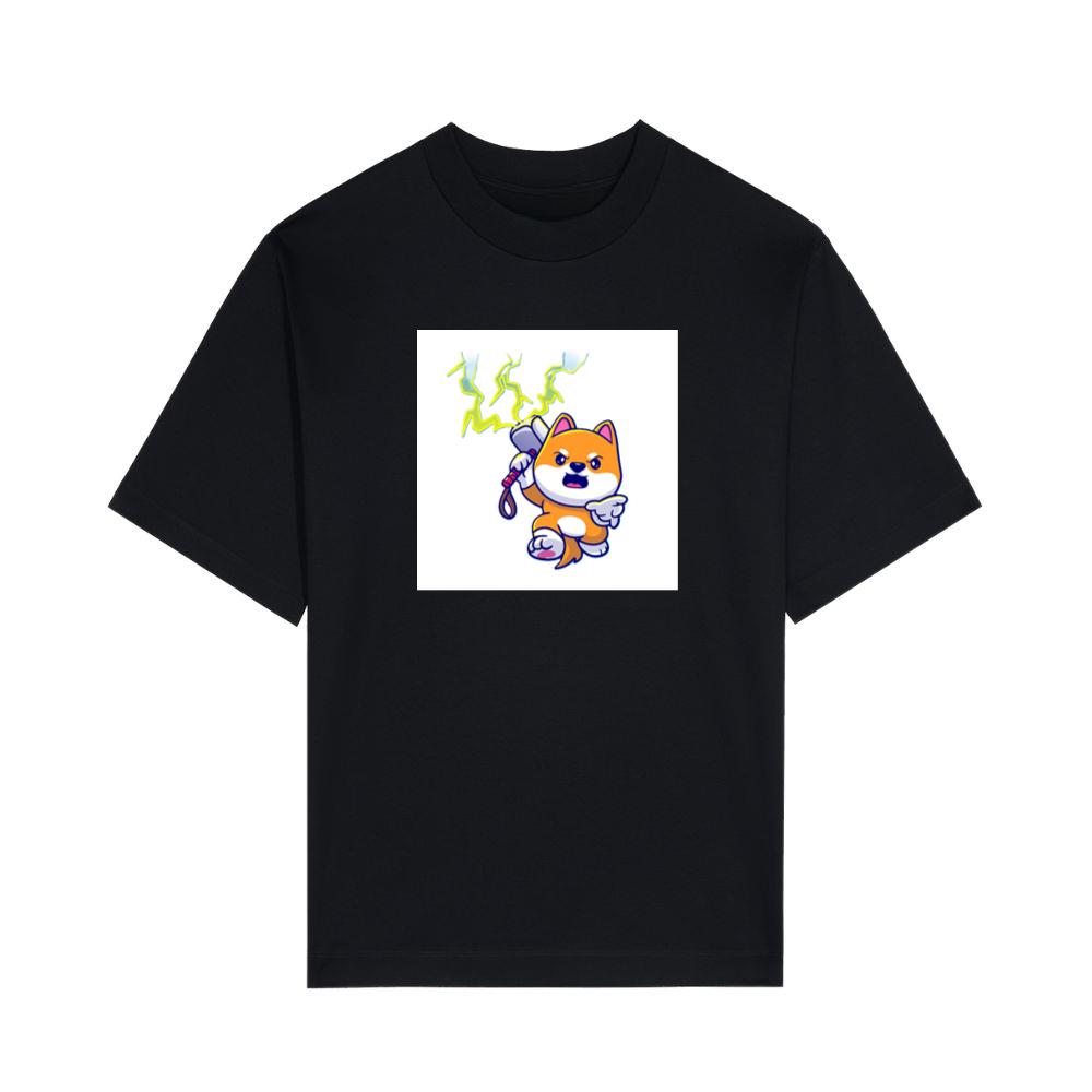 A Shiba Inu's Mjolnir Moment in a Cartoon Caper T-Shirts