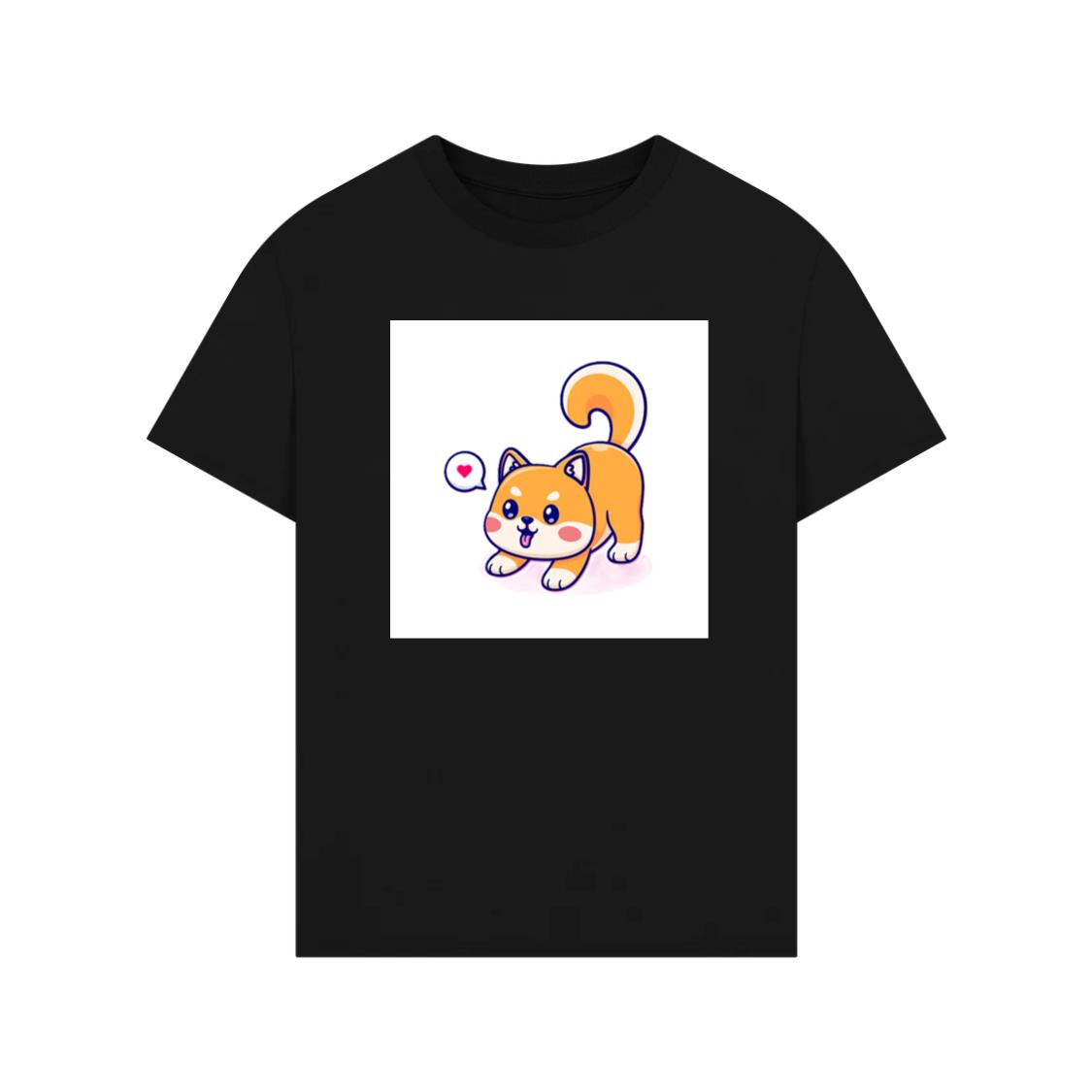 A Shiba's Joyful Jaunt in a Digital Delight T-Shirt