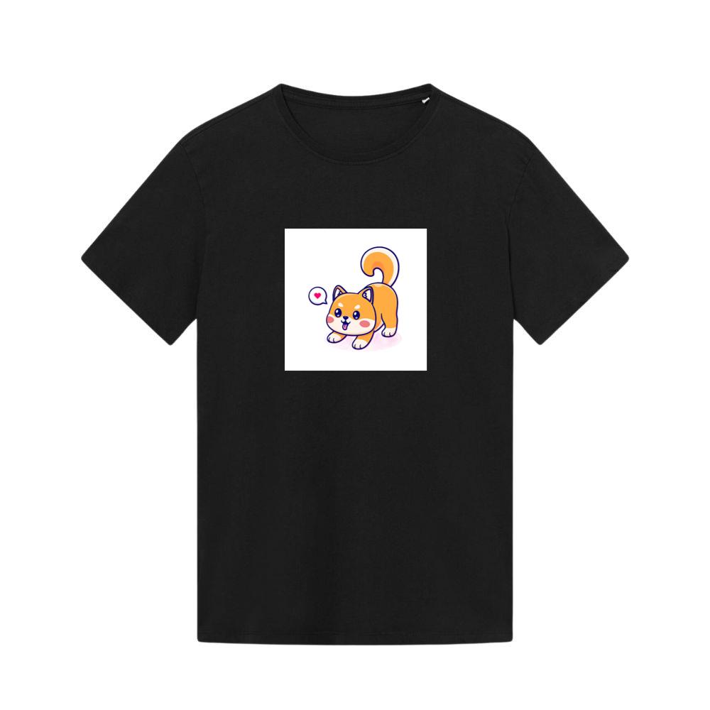 A Shiba's Joyful Jaunt in a Digital Delight T-Shirts