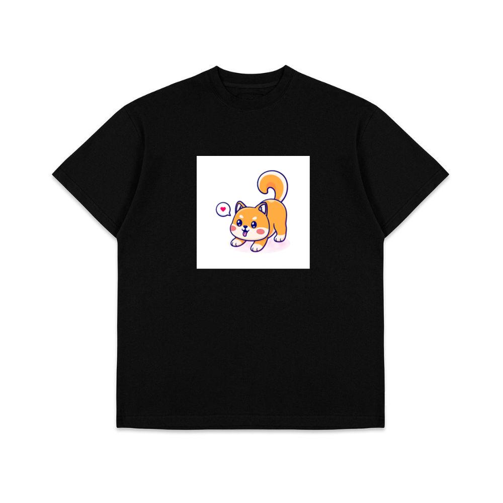 A Shiba's Joyful Jaunt in a Digital Delight T-Shirts
