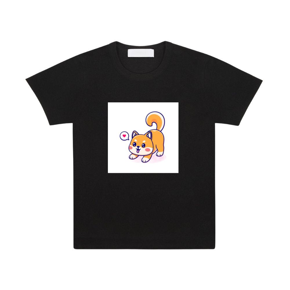 A Shiba's Joyful Jaunt in a Digital Delight T-Shirts
