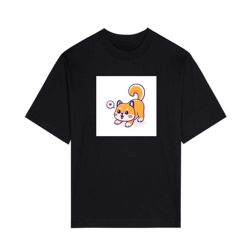 A Shiba's Joyful Jaunt in a Digital Delight T-Shirts