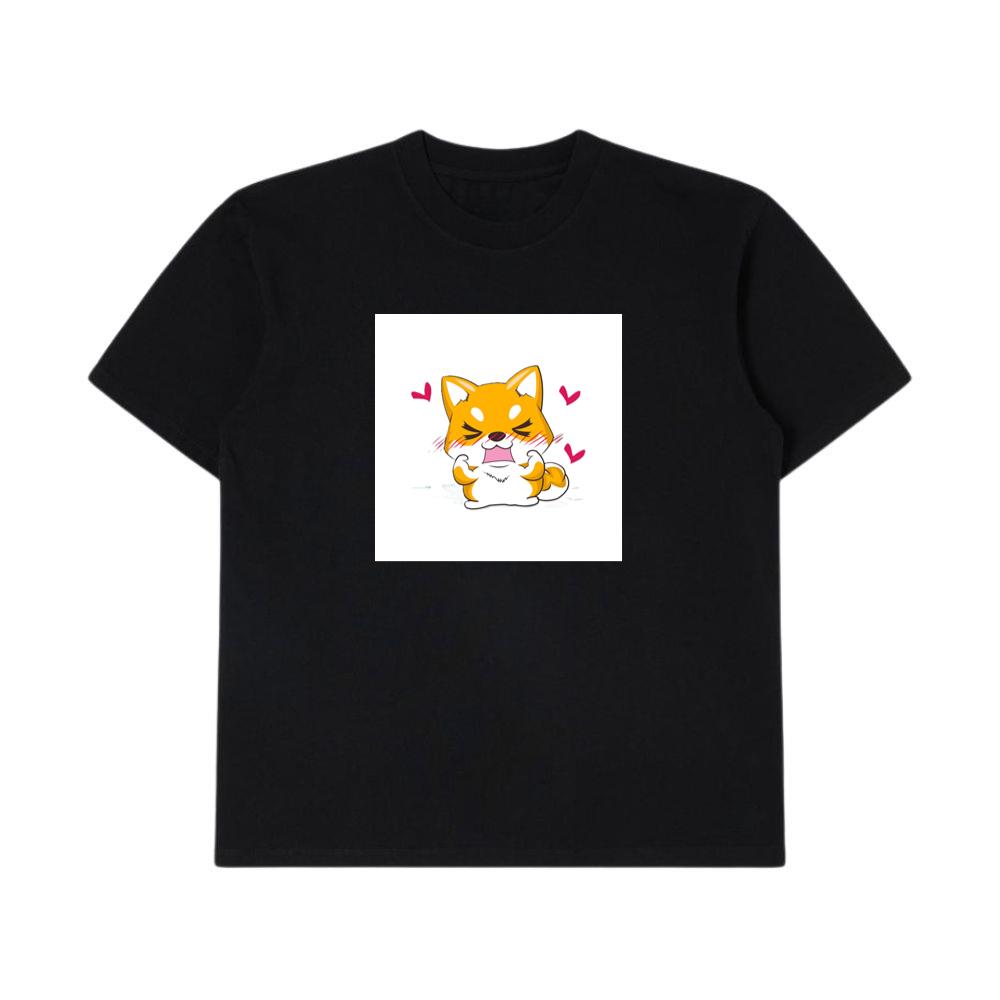 A Shiba's Playful Power Pose with a Touch of Shy T-Shirts