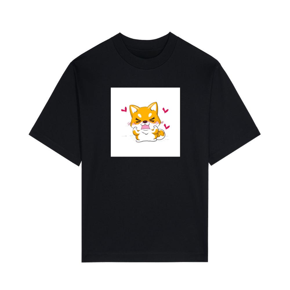 A Shiba's Playful Power Pose with a Touch of Shy T-Shirts
