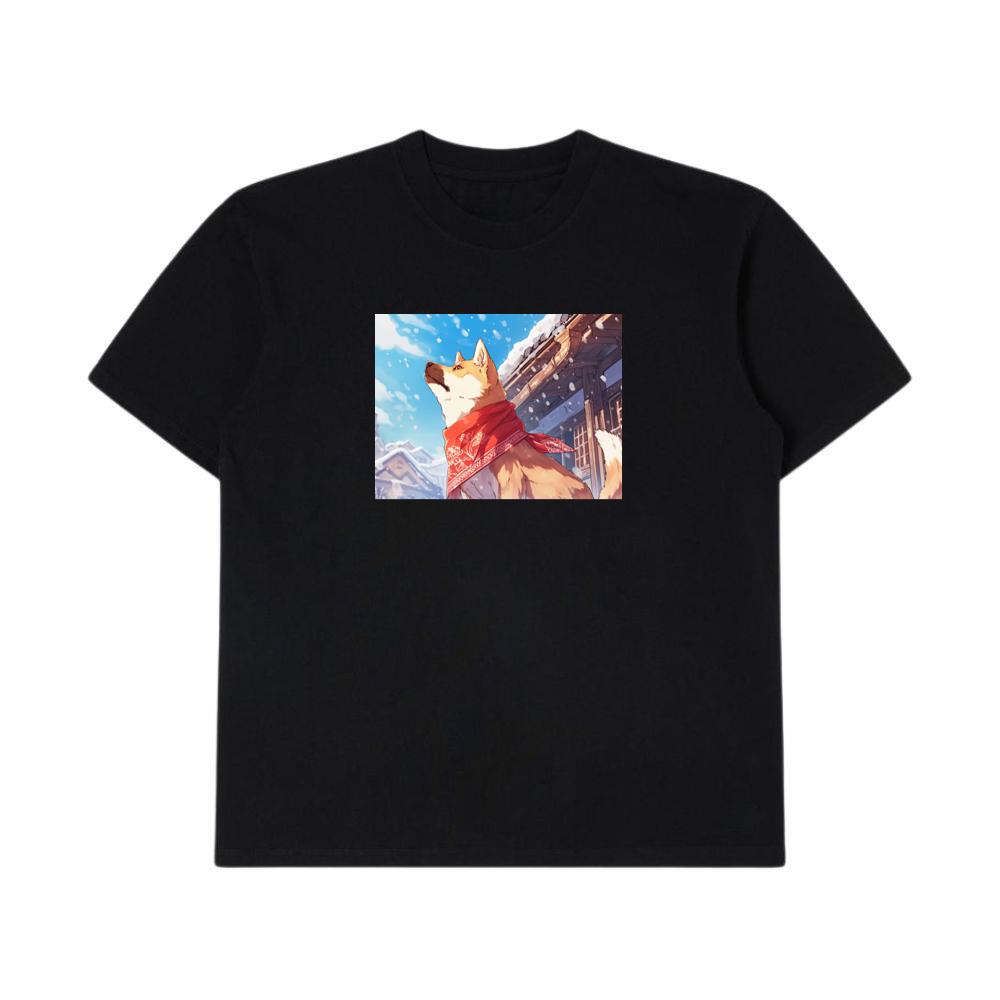 A Shiba's Snowy Serenade T-Shirts