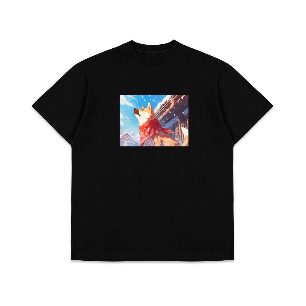A Shiba's Snowy Serenade T-Shirts