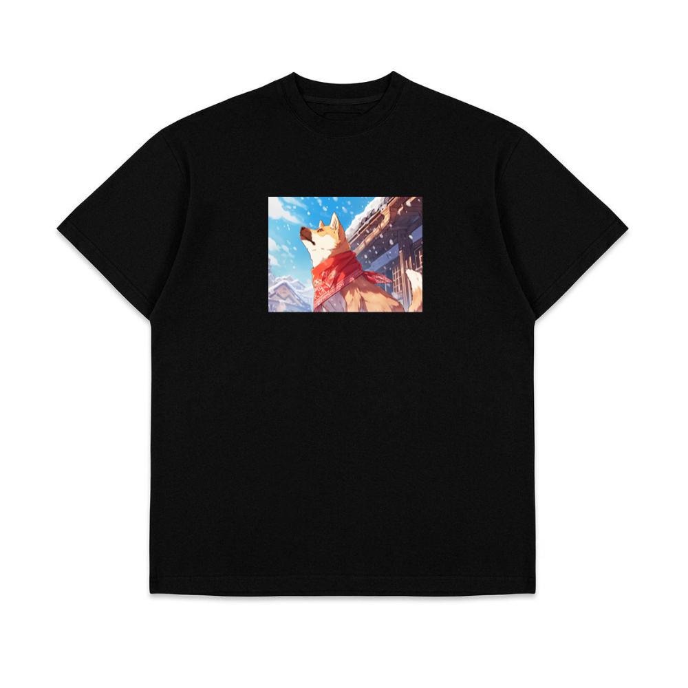 A Shiba's Snowy Serenade T-Shirts