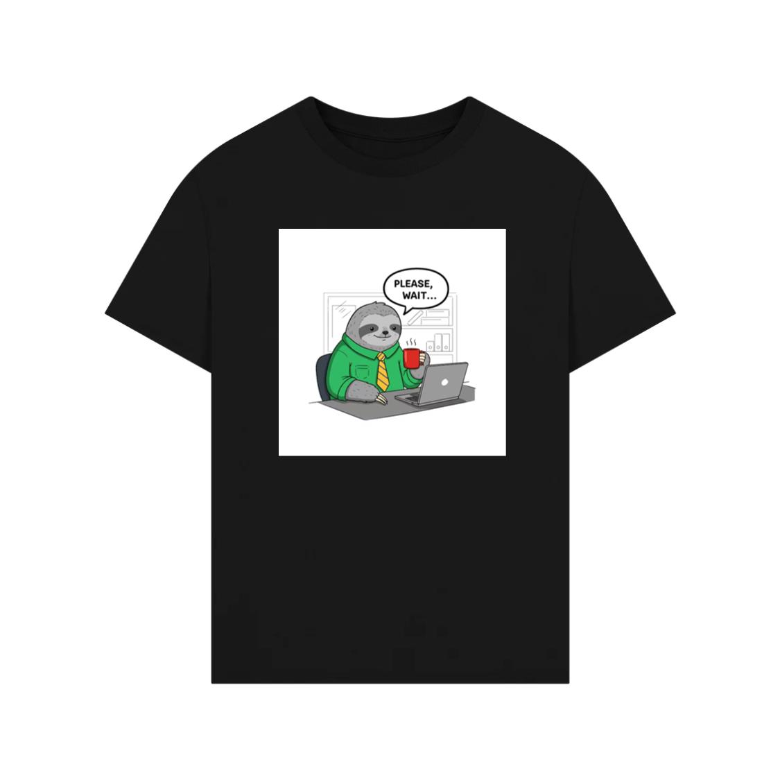 A Sloth's Polite Plea for Patience at the Office T-Shirt