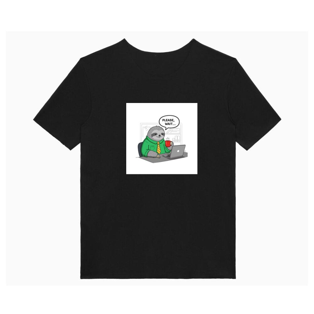 A Sloth's Polite Plea for Patience at the Office T-Shirts