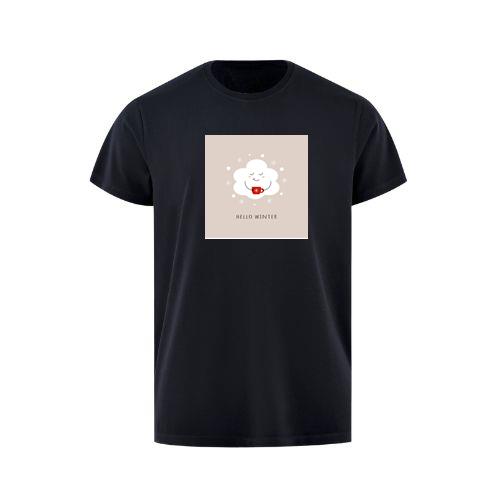 A Smiling Cloud Holds a Warm Drink T-Shirts
