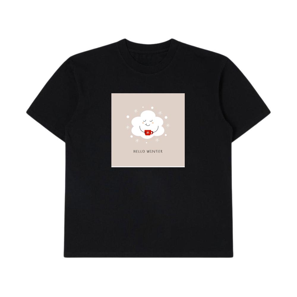 A Smiling Cloud Holds a Warm Drink T-Shirts