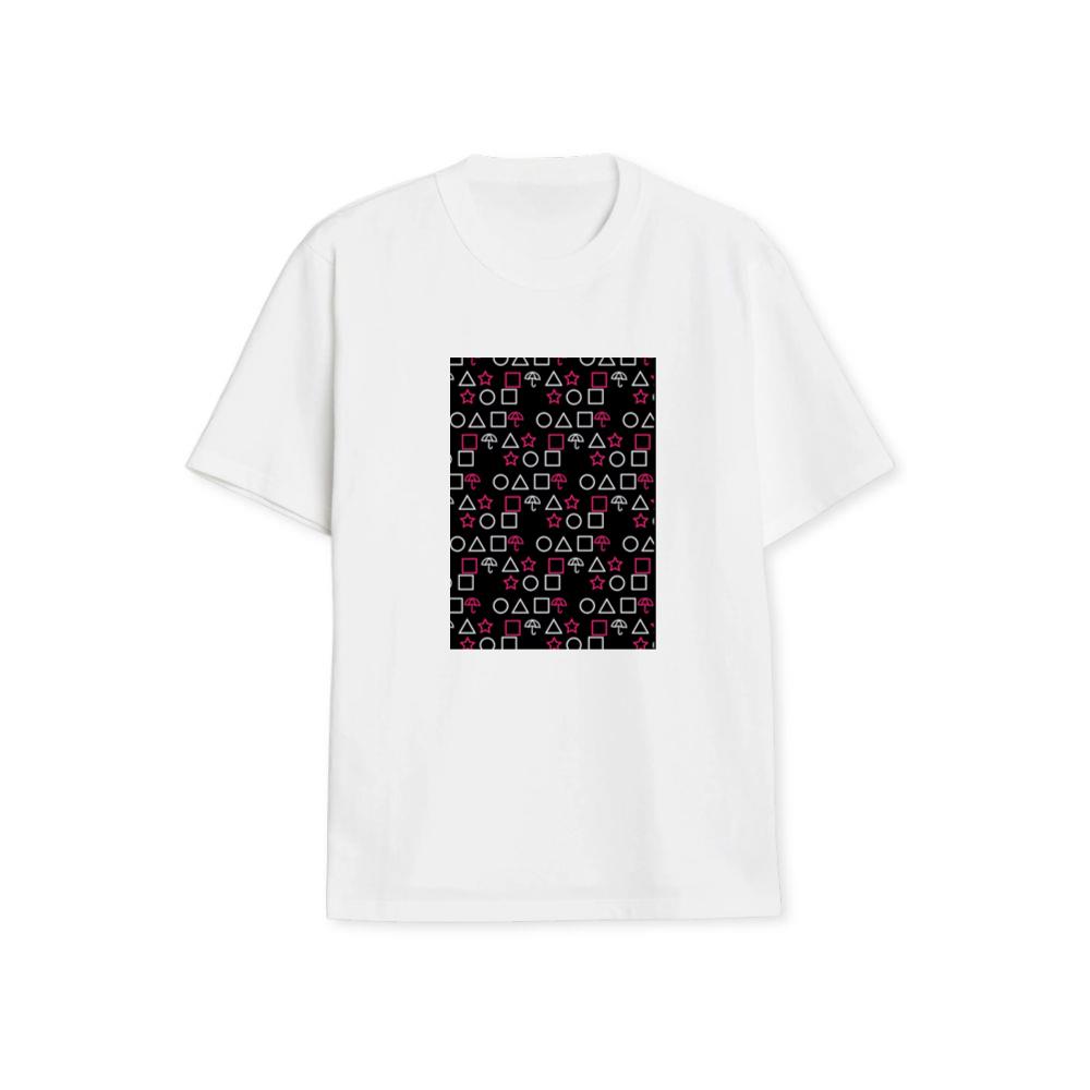 A Squid Game Pattern in a Striking Contrast T-Shirts