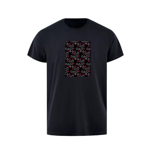 A Squid Game Pattern in a Striking Contrast T-Shirts