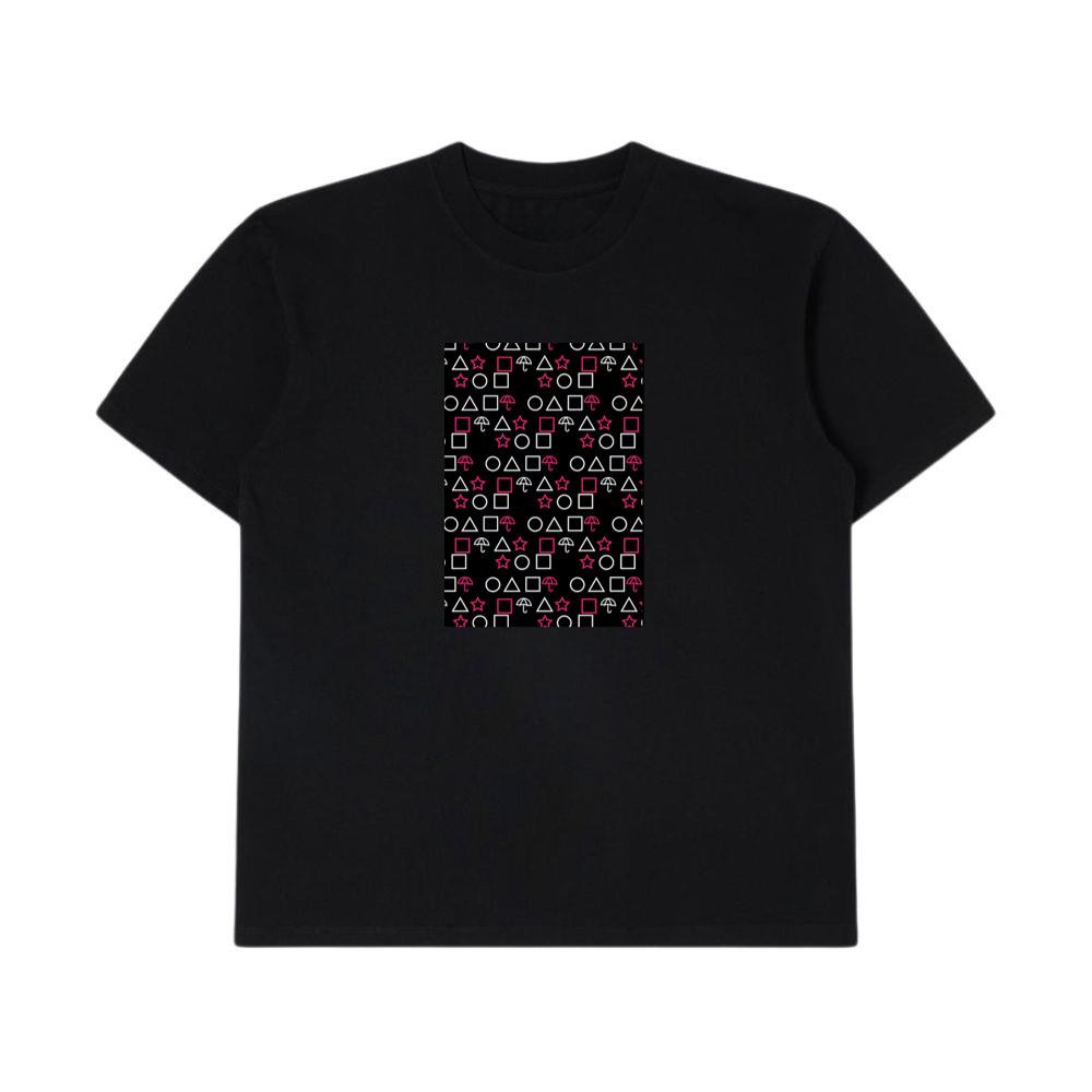 A Squid Game Pattern in a Striking Contrast T-Shirts