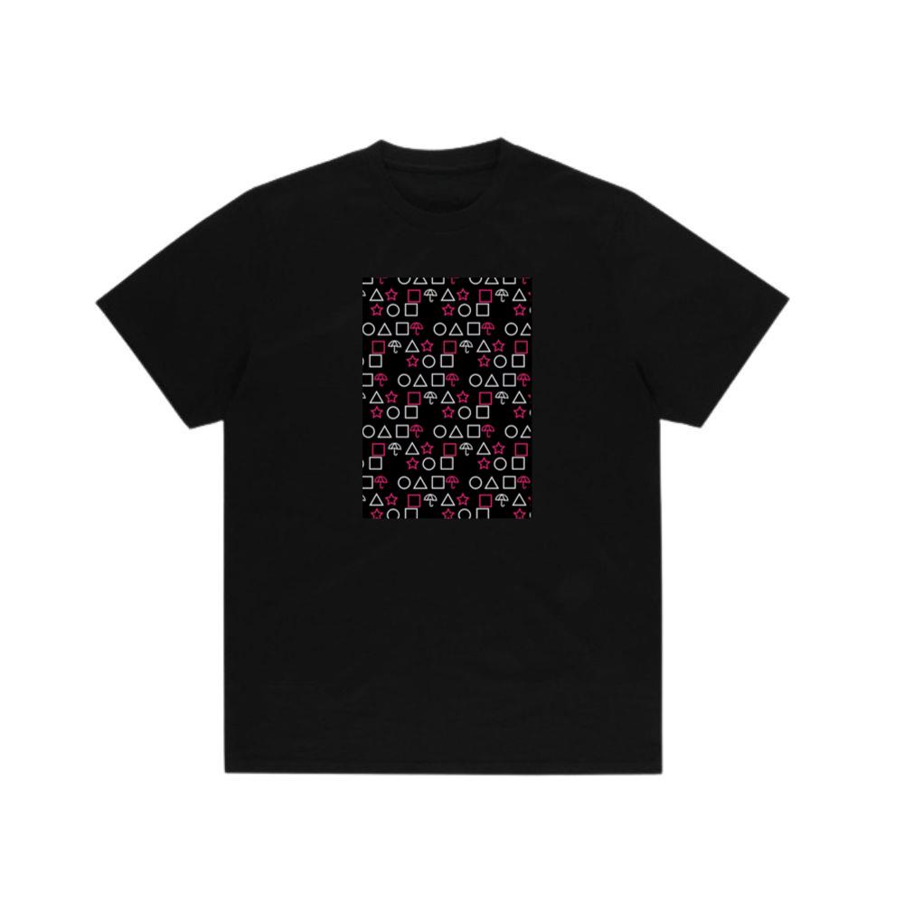 A Squid Game Pattern in a Striking Contrast TShirts Hushheroes