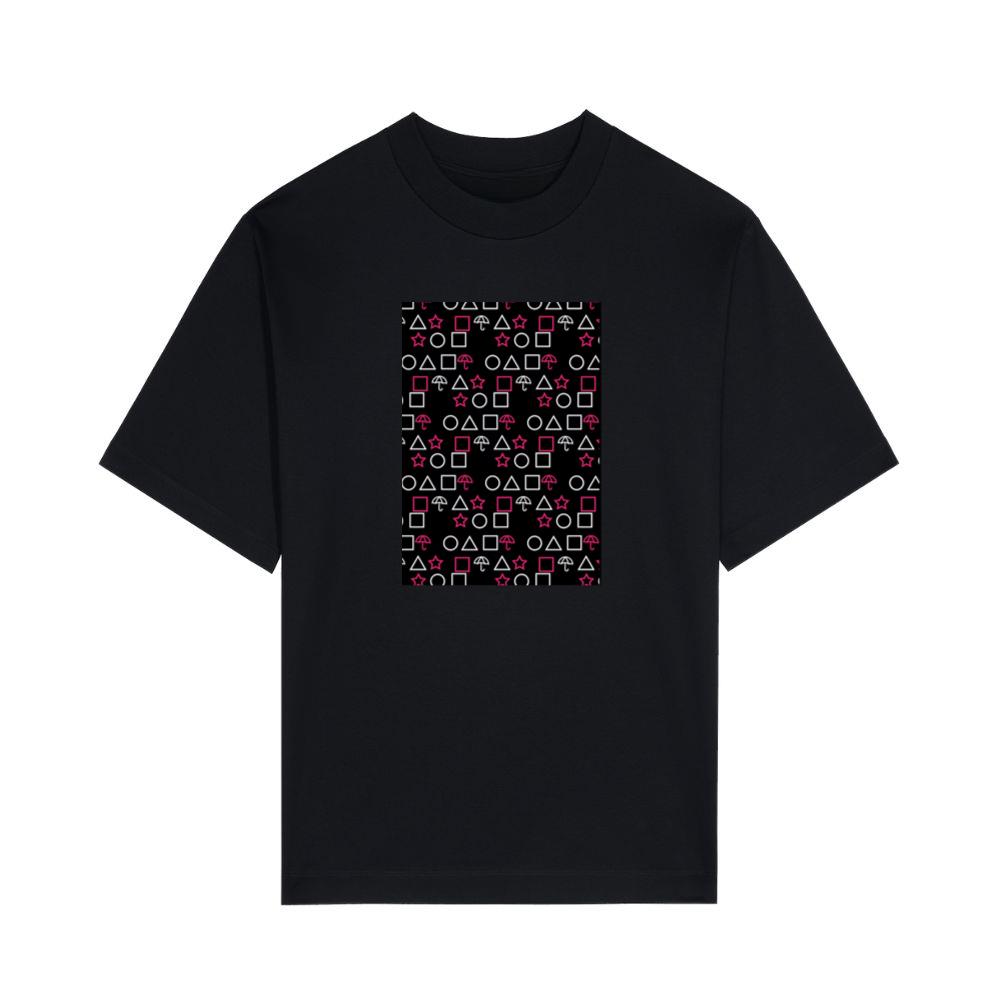 A Squid Game Pattern in a Striking Contrast T-Shirts
