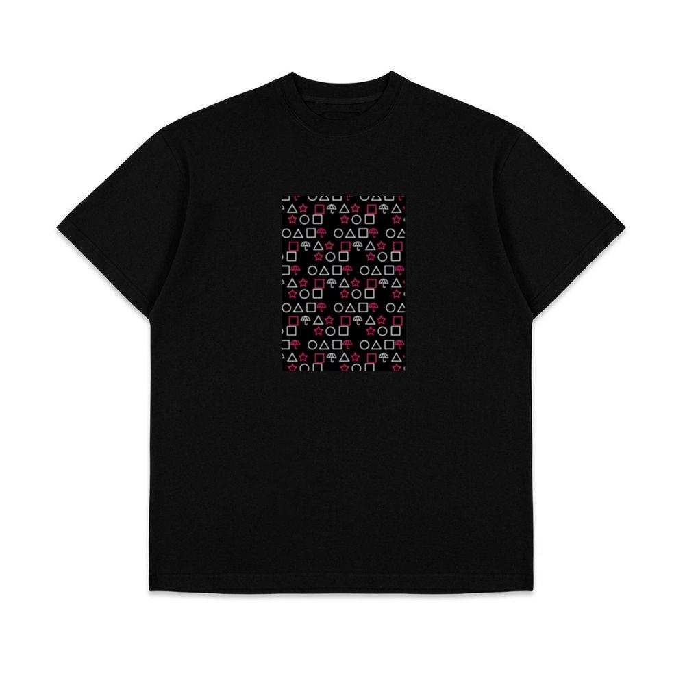 A Squid Game Pattern in a Striking Contrast T-Shirts