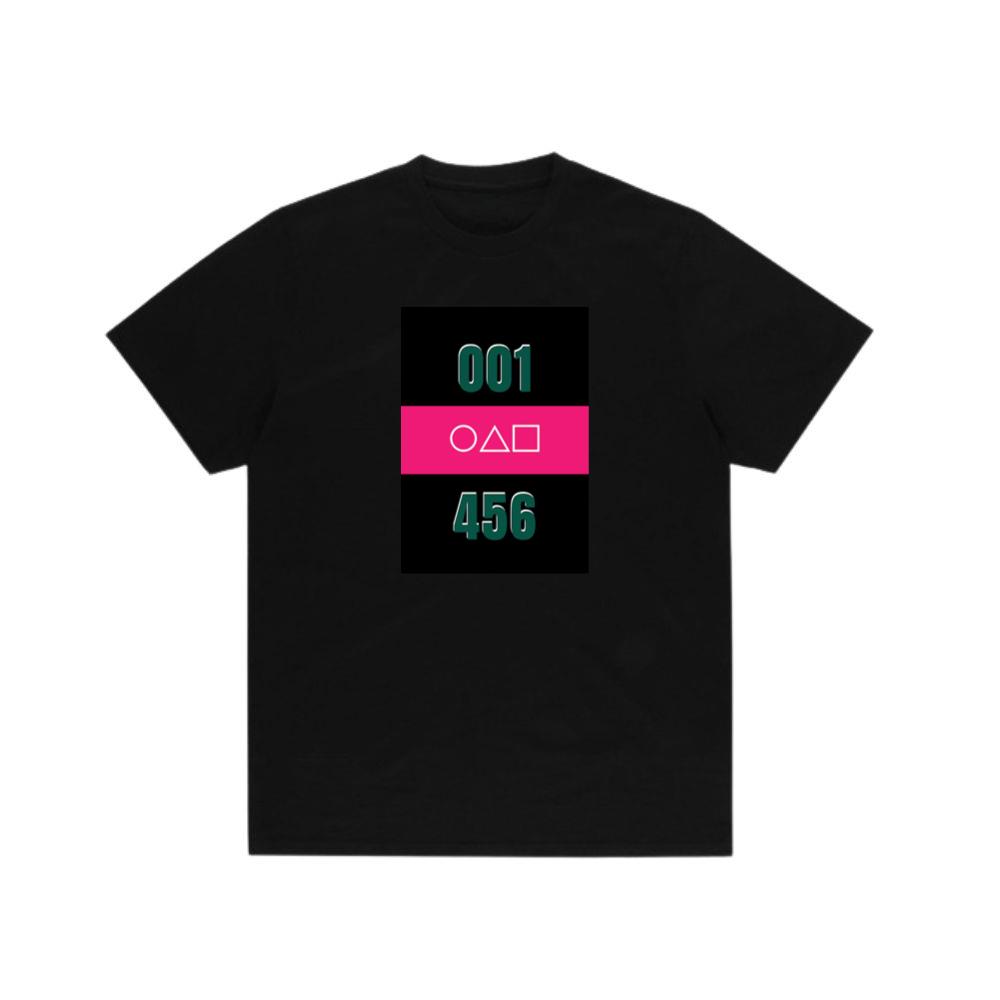 A Squid Game Tribute with Iconic Numbers and Shapes TShirts Hushheroes