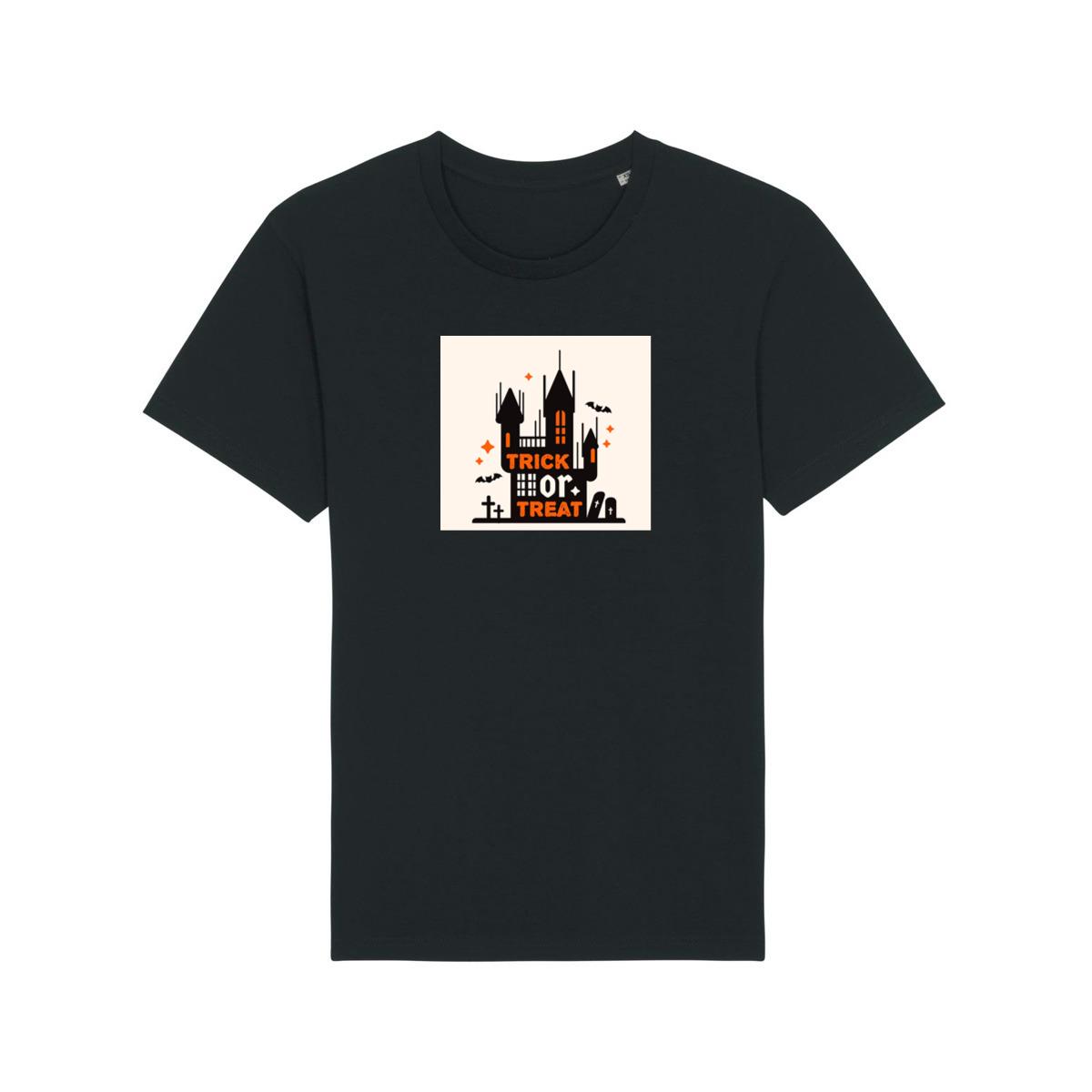 A Stylized Castle in a Spooky Celebration T-Shirts