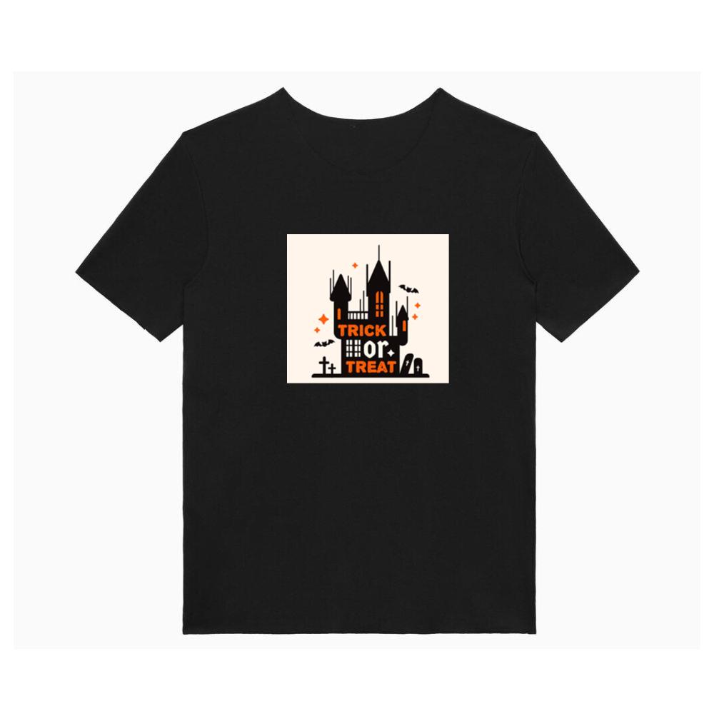 A Stylized Castle in a Spooky Celebration T-Shirts