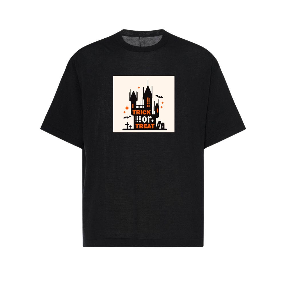 A Stylized Castle in a Spooky Celebration T-Shirts