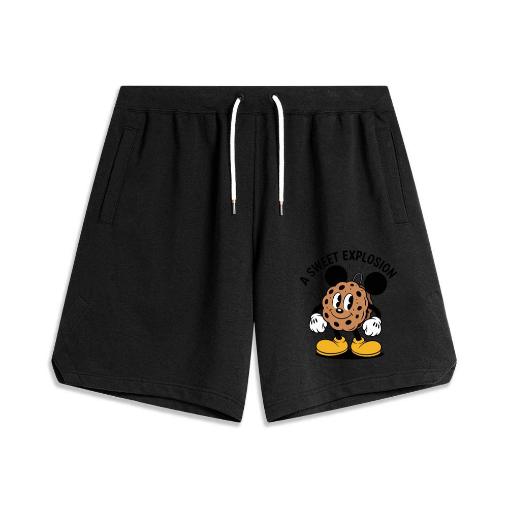 A Sweet Explosion Cookie Cartoon Vintage Style Basketball Shorts