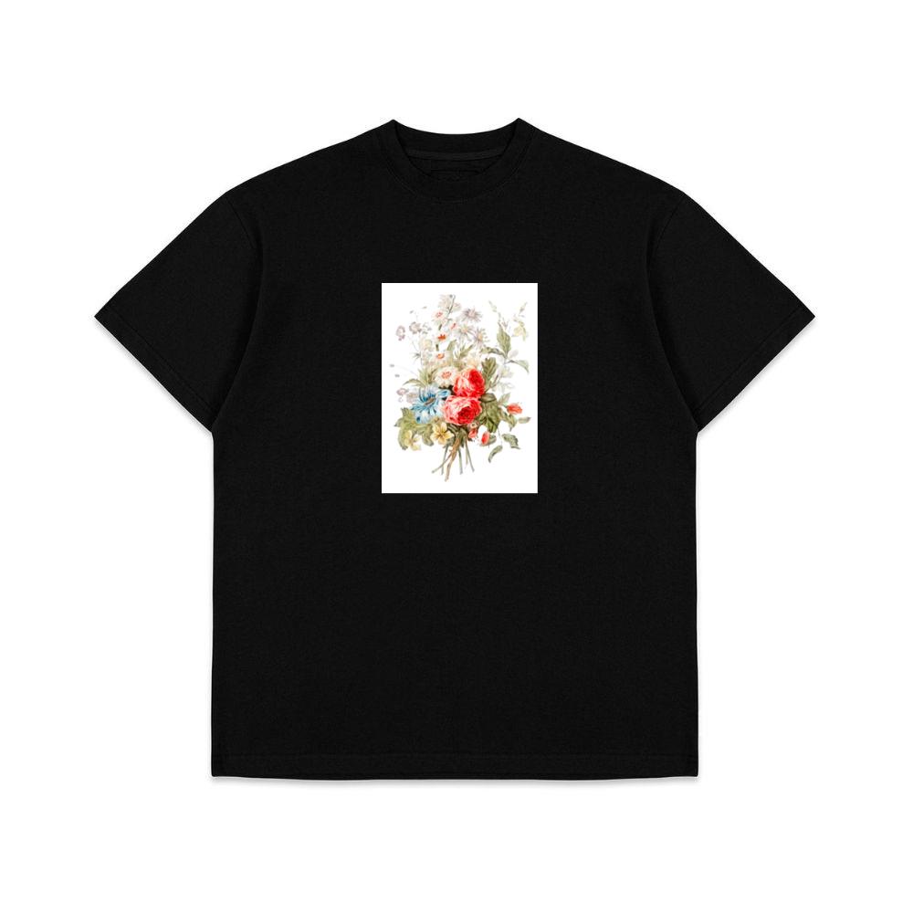 A Vintage Bouquet Featuring Roses, Daisies, and Delicate Blossoms T-Shirts