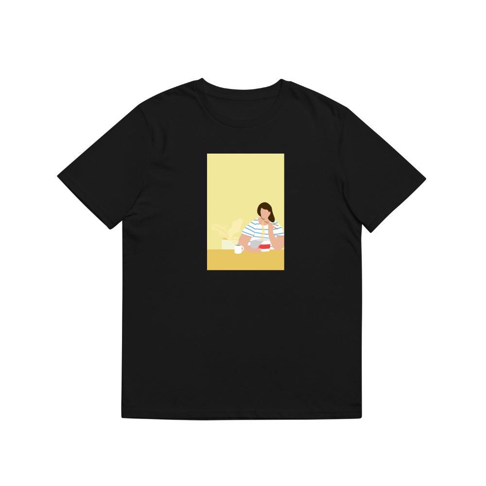 A Woman Enjoying a Bowl of Noodles and a Hot Drink T-Shirts