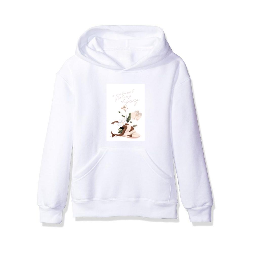A Yoga Illustration with Flowers Hoodies