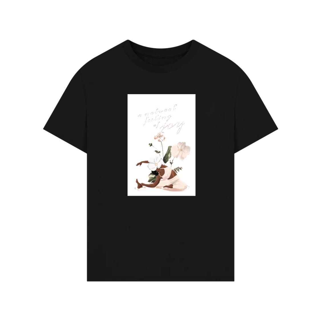A Yoga Illustration with Flowers T-Shirt
