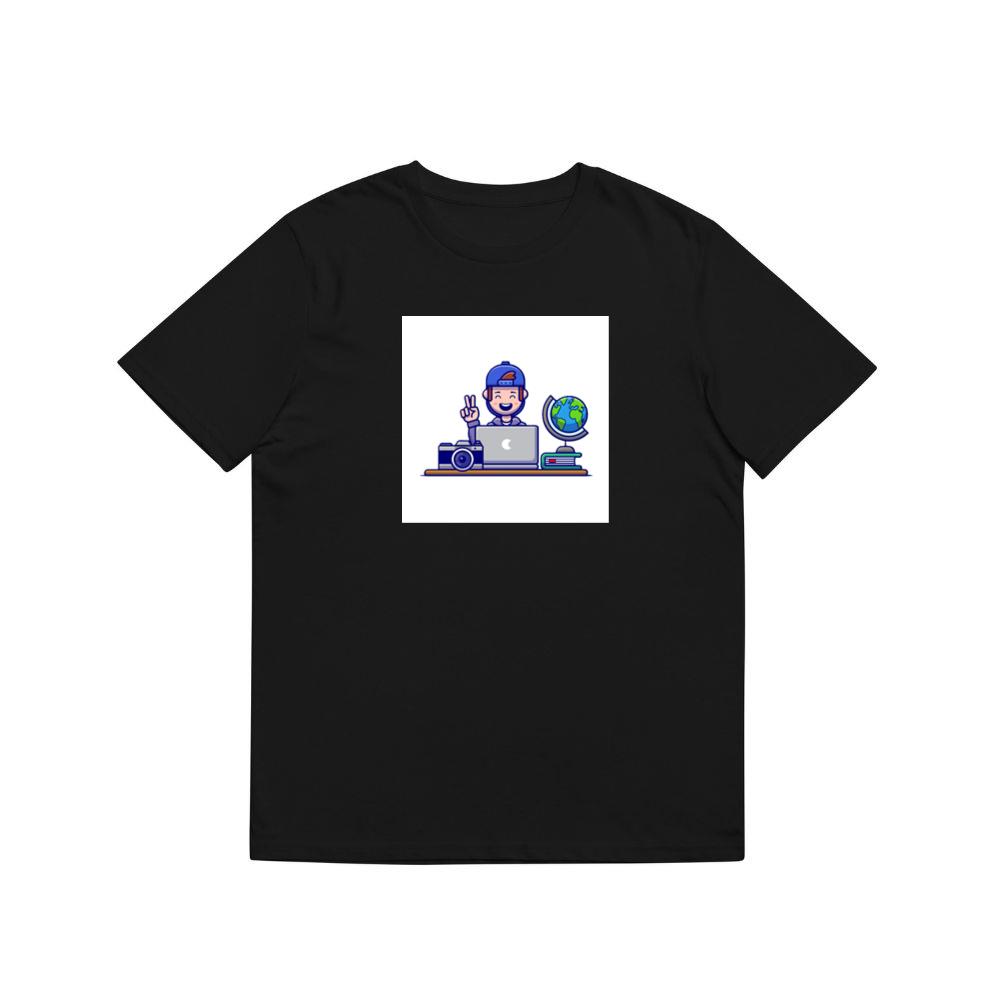 A Young Traveler's Digital Day in a Cheerful Hue T-Shirts