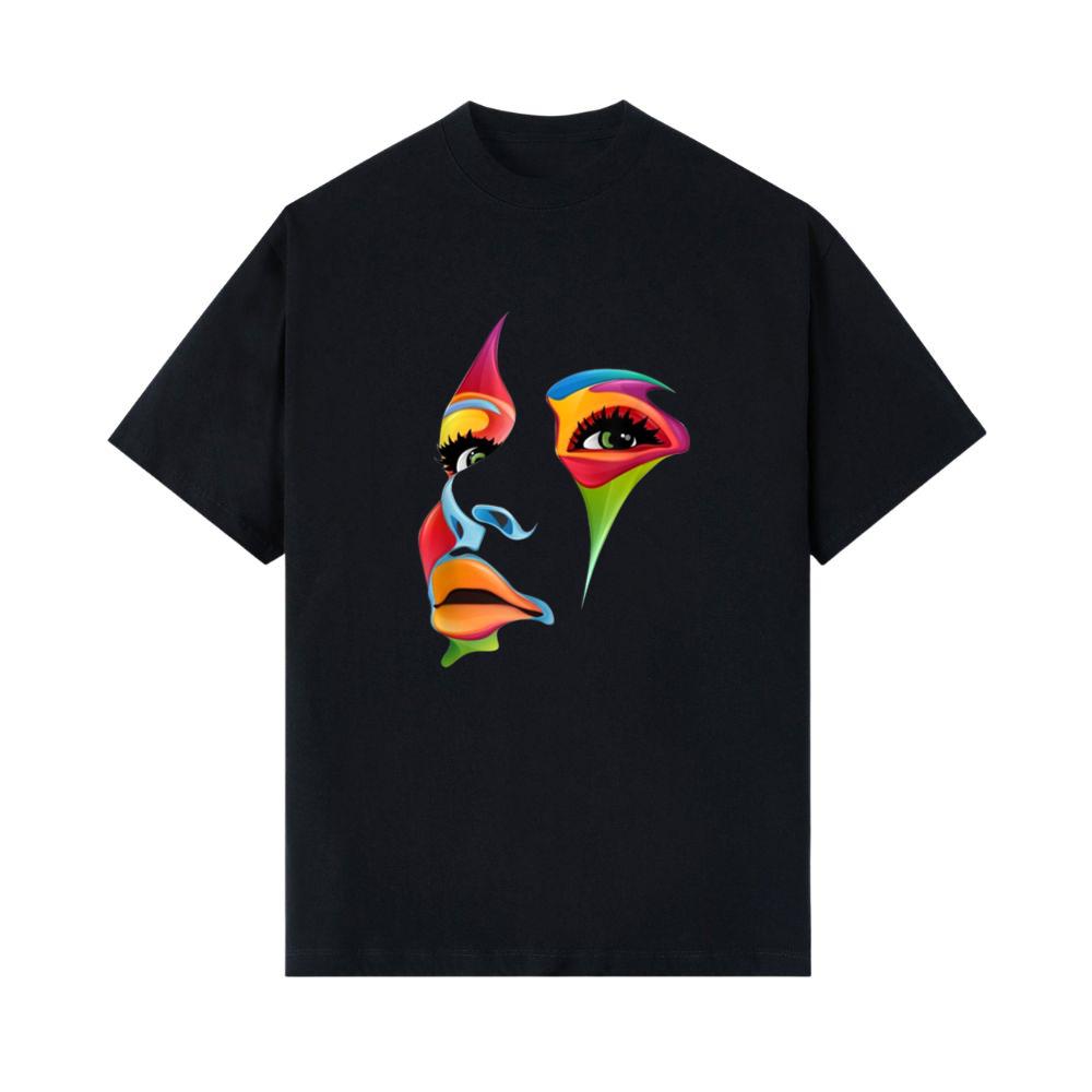 Abstract Colorful Woman Art Face T-Shirt