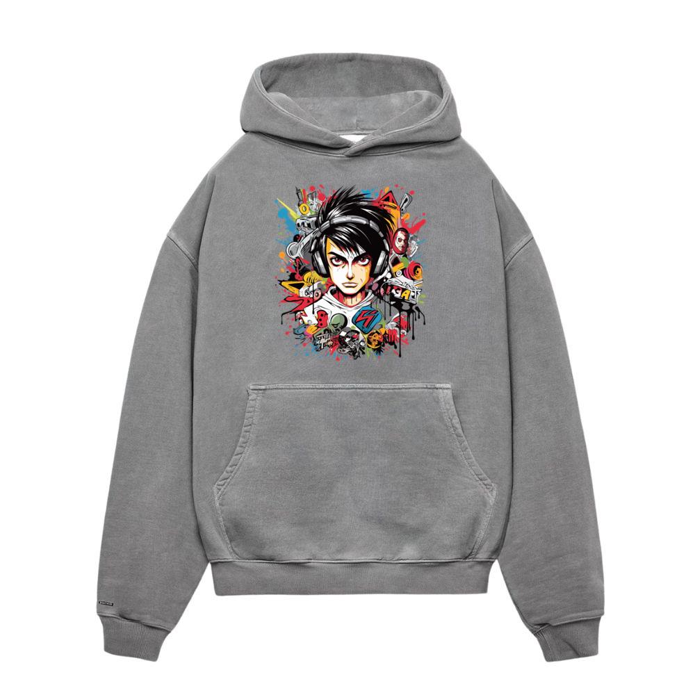 Abstract Graffiti Paint Anime Boy Pop Art Hoodie Koynze