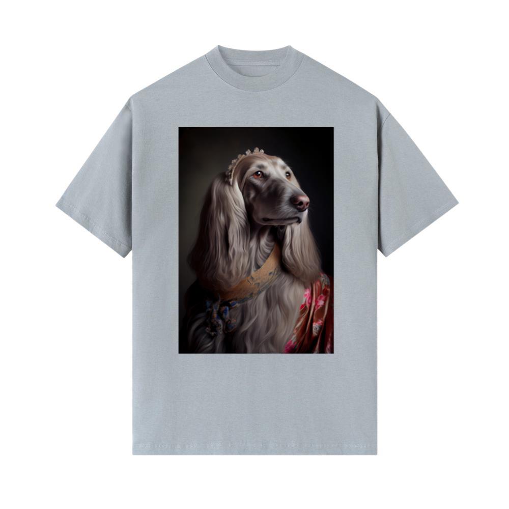 Afghan Hound Portrait Royal Renaissance Animal Pai TShirt Koynze