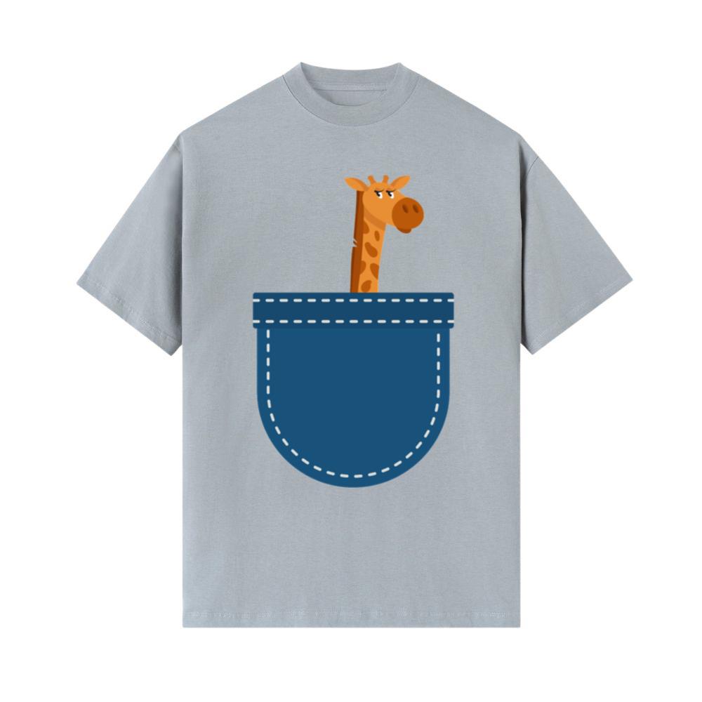 Africa Safari Animal Lover Gift Pocket Giraffe TShirt Koynze
