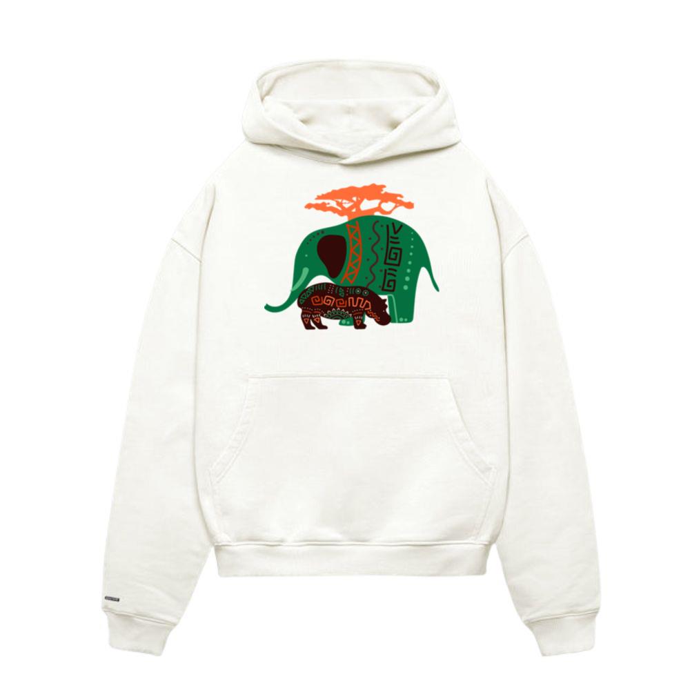 African animals, design for elephant and hippo Hoodie