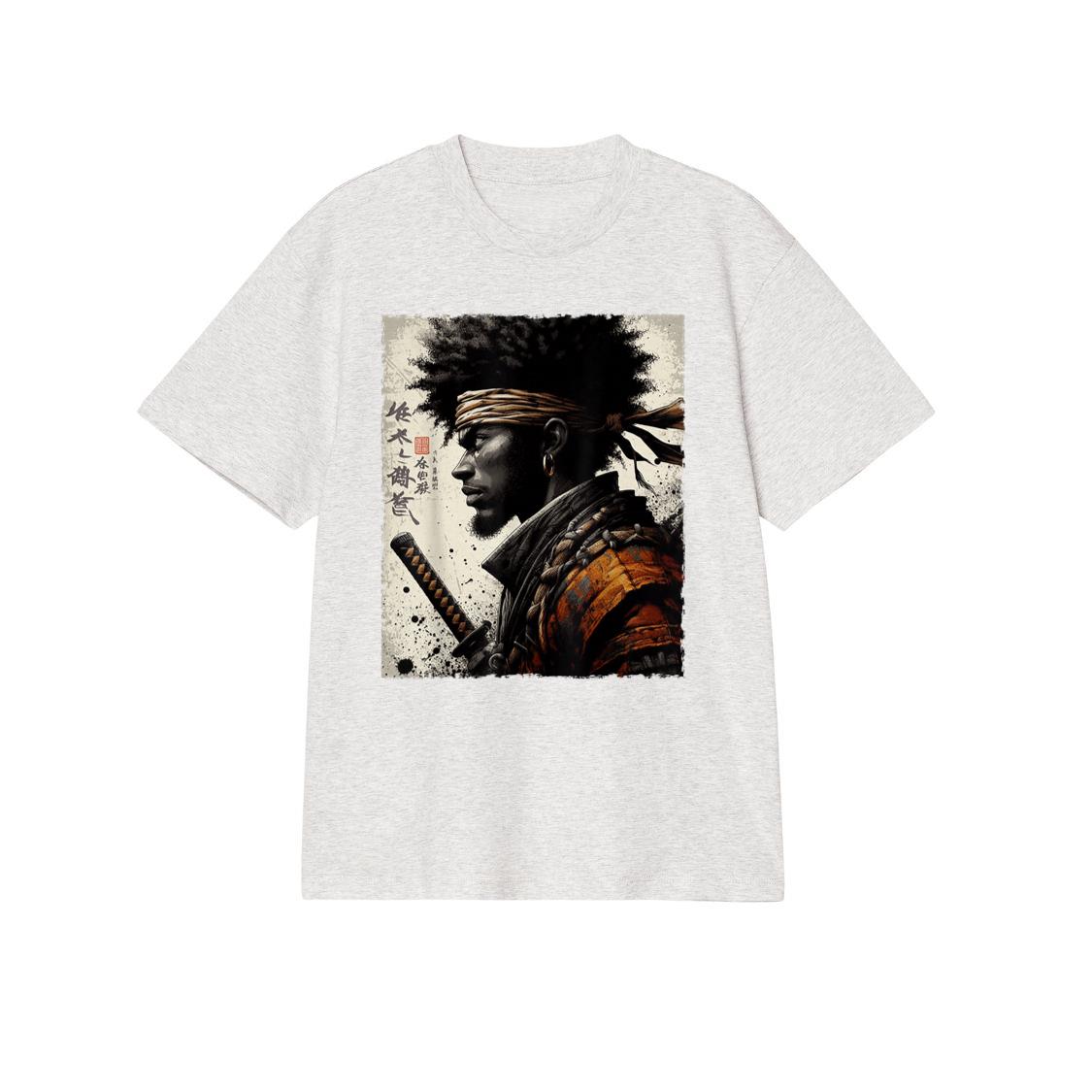 Afro American Samurai Vintage African Warrior with Katana T-Shirt