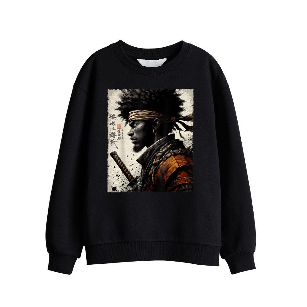 Afro American Samurai Vintage African Warrior with Katana T-Shirt Sweatshirt