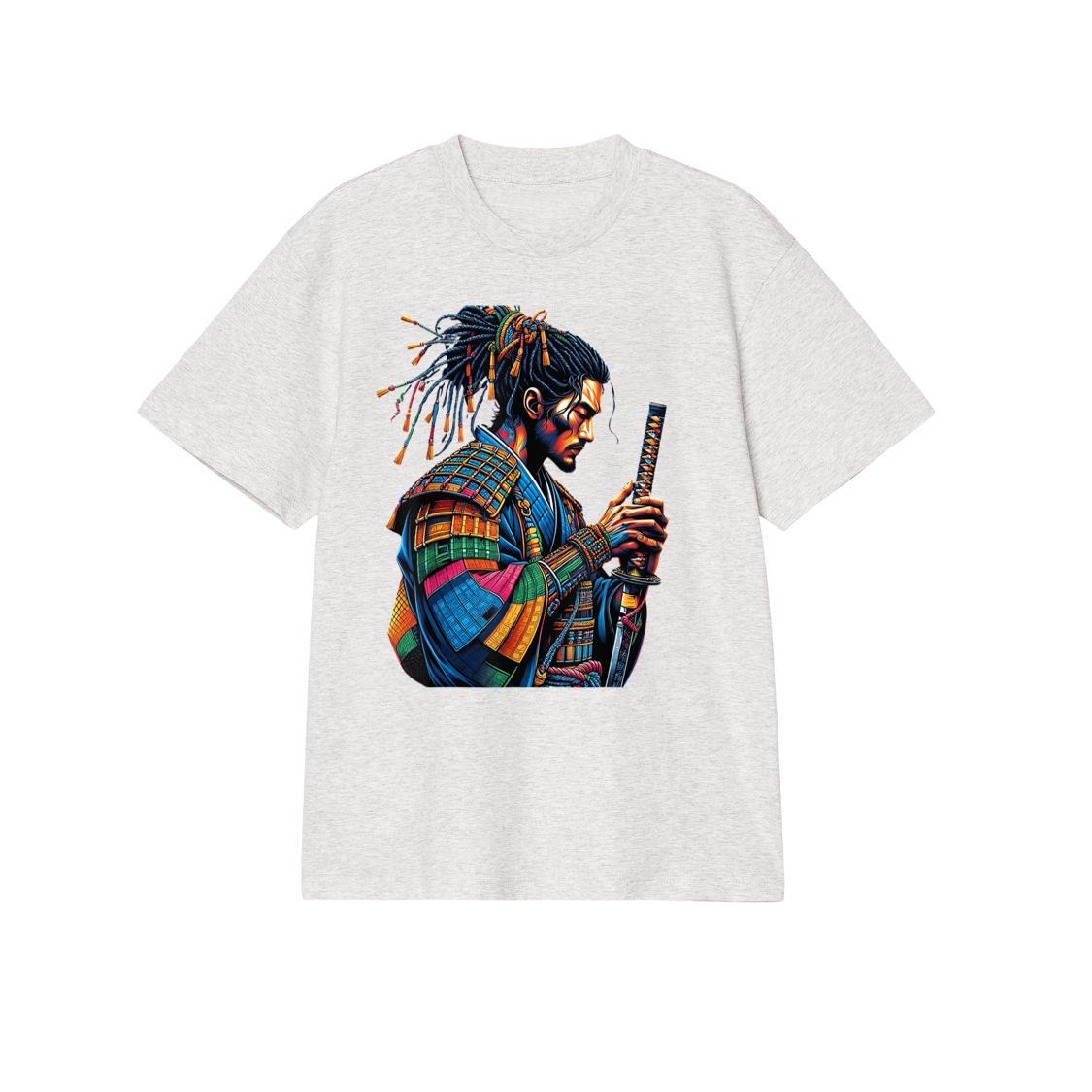 Afro American Samurai Warrior Japanese Style Bushido Art T-Shirt