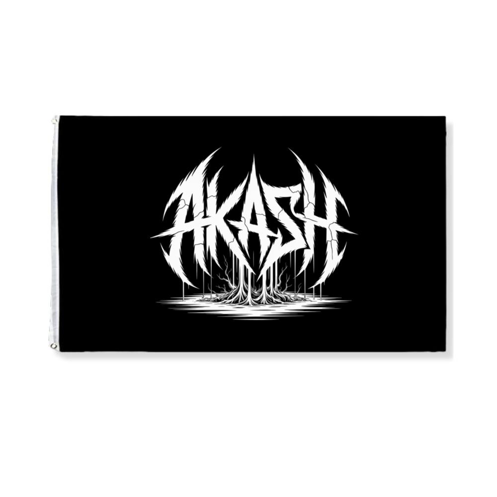 Akash Retro Typography Graphic Style Flag