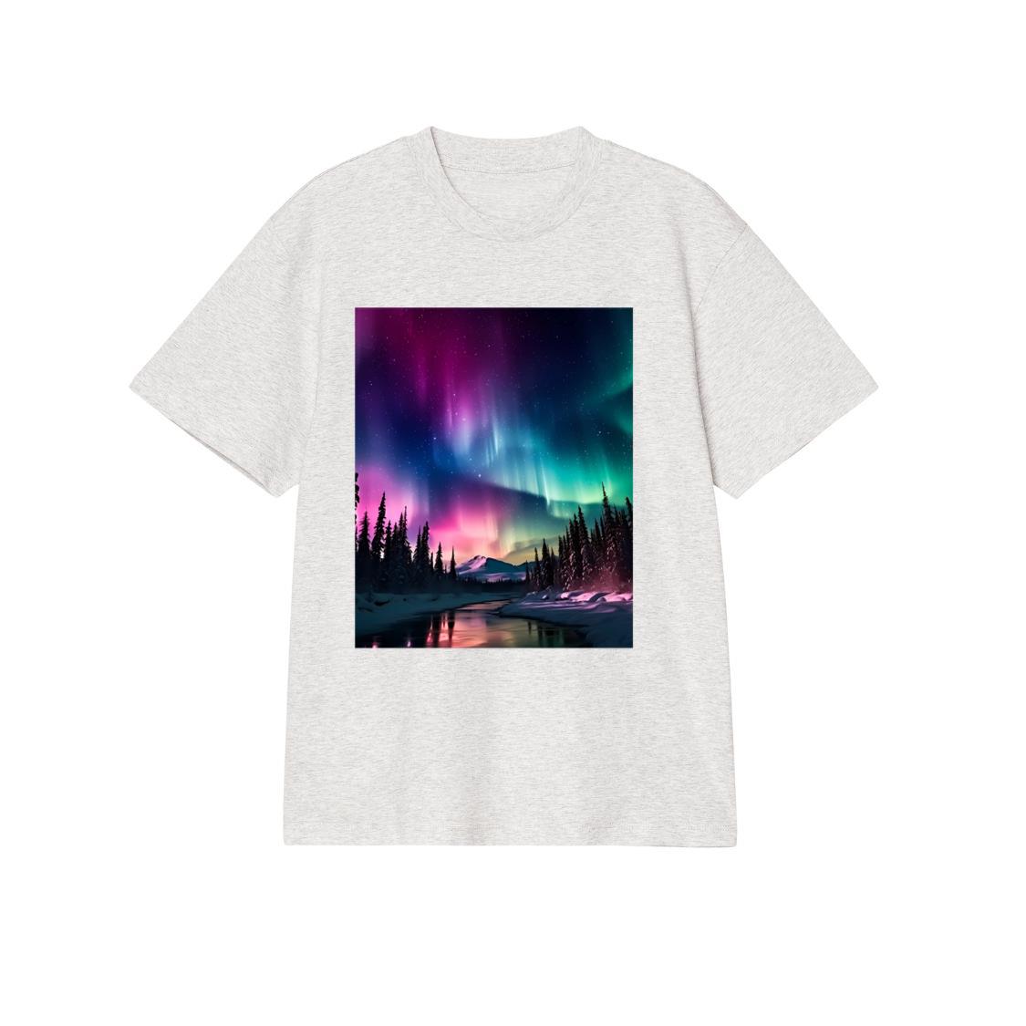 Alaska Landscape Aurora Borealis Northern Lights Vacay Merch Long Sleeve T-Shirt